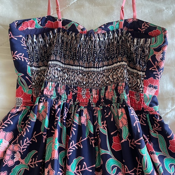 Band of Gypsies Floral Coral Pattern Bustier Dress - Picture 7 of 13